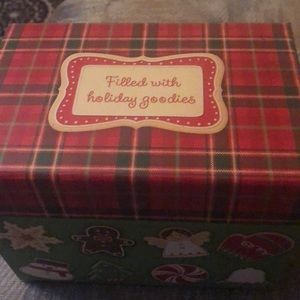 NWOT Christmas Recipe card box